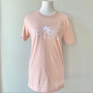 Tribe Pale Pink Bella Canvas Graphic Short Sleeve Tee Size Small